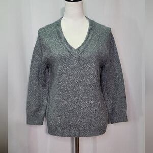 Thread & Supply Women's NWT Slate Blue V-Neck Pullover Sweater Size XS Petite